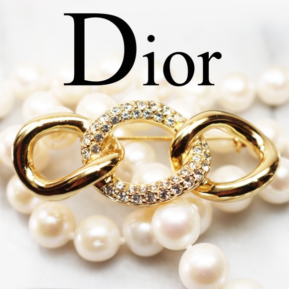 ⚜️ Vintage Christian Dior Swarovski Crystal Brooch - Picture 1 of 14
